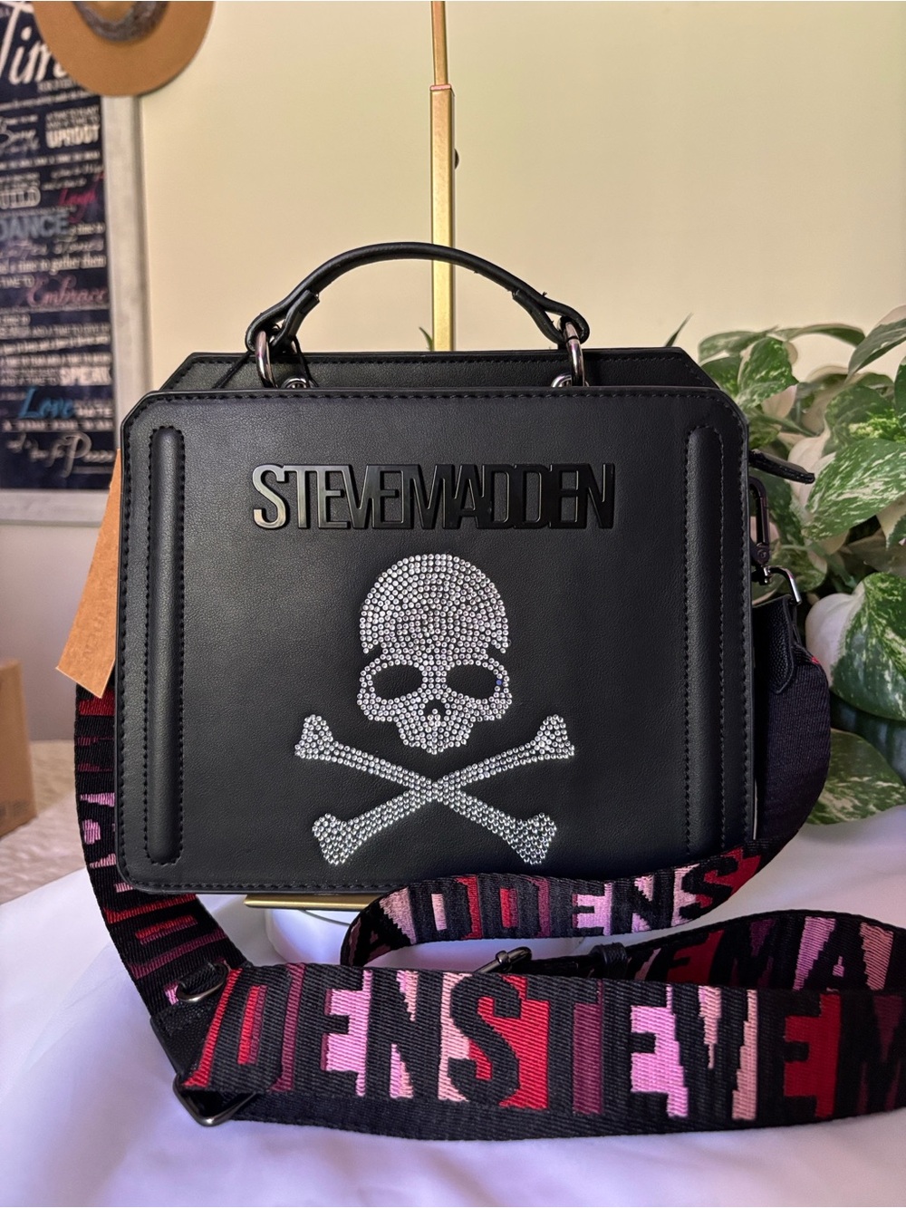 Steve Madden Crystal Skull Crossbody